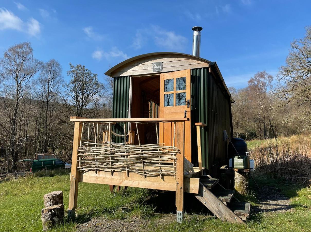 カッスル・ダグラス Cosy Woodland Off Grid Shepherds Hut - Rowanヴィラ エクステリア 写真